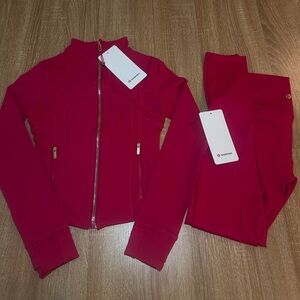 lululemon athletica Red Crop Top